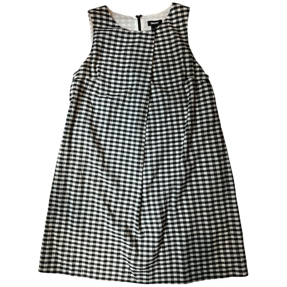 DKNY Gingham A-Line Sleeveless Dress | Size 12 | Classic Check - Picture 2 of 16